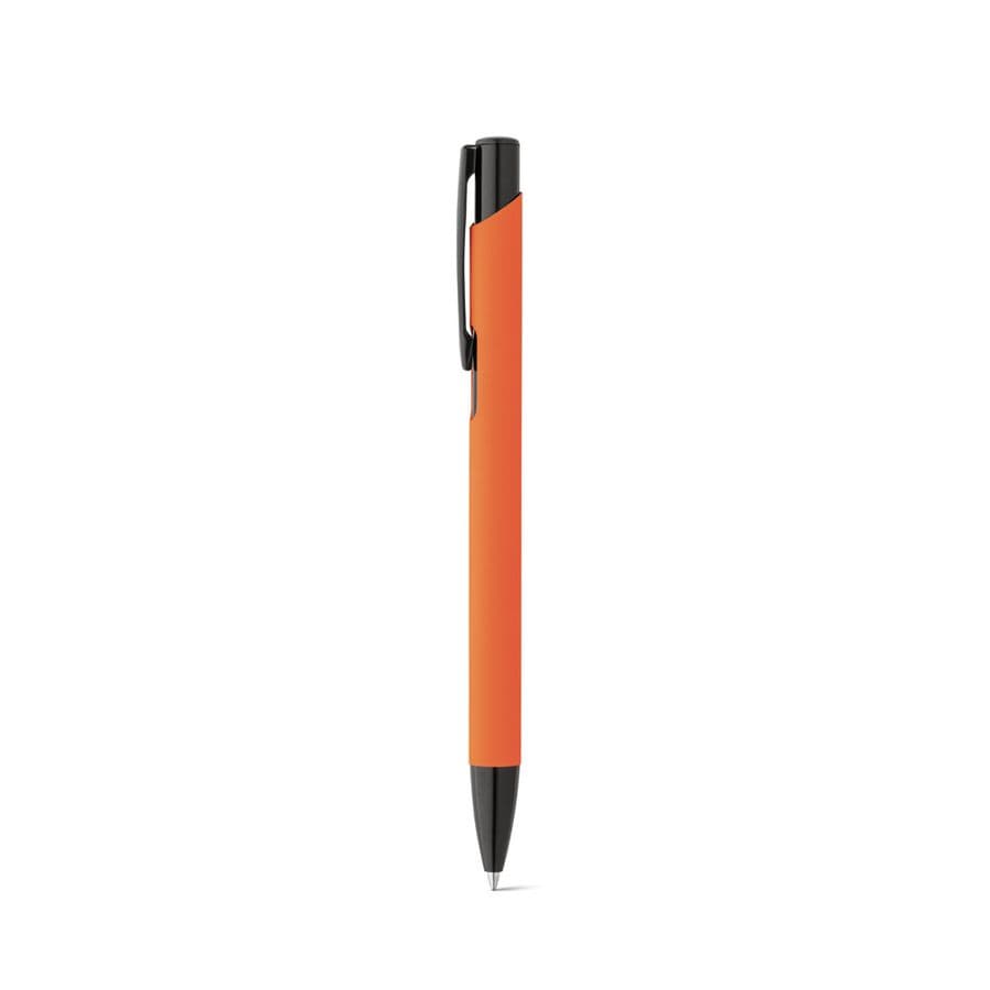 POPPINS. Kulspetspenna i aluminium och gummifinish Orange