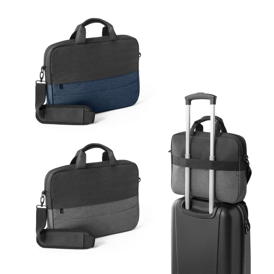 GENOA. Vadderad laptopväska i 600D återvunnen polyester med hög densitet 15"