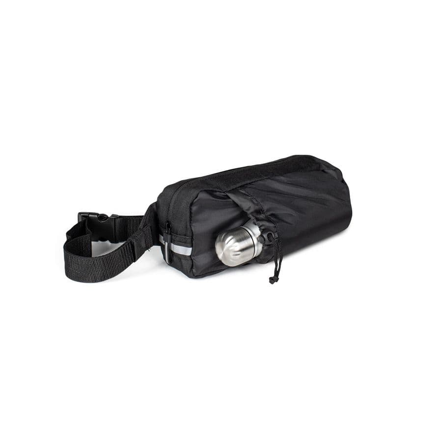 DELFOS POUCH. Midjeväska av 300D med återvunnen polyester och 600D medåtervunnen polyester med reflekterande element och foder av 210D återvunnet polyester