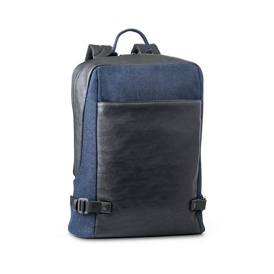 DIVERGENT BACKPACK I. Laptopryggsäck upp till 15.6'' i denim och PU