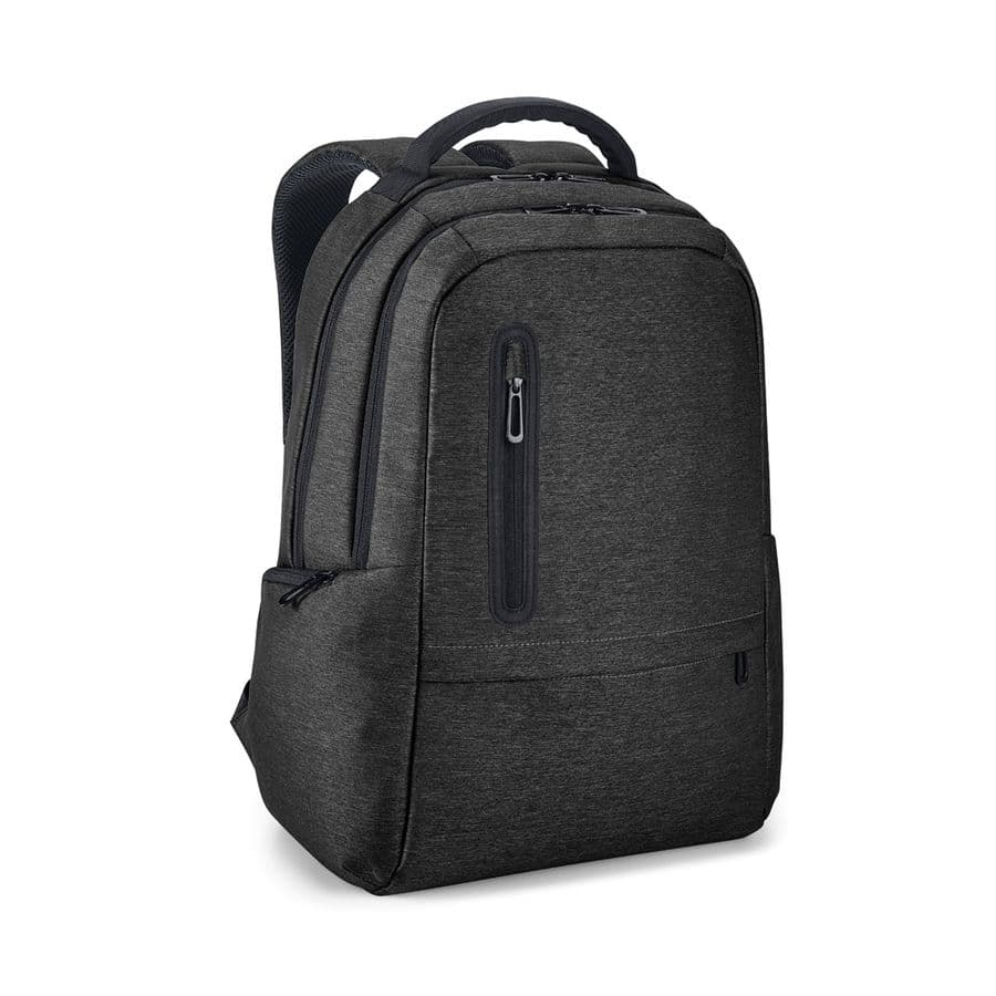 RE-BOSTON. Vattentålig 2Tone-ryggsäck i återvunnen nylon med 210D-fack för bärbar dator Svart