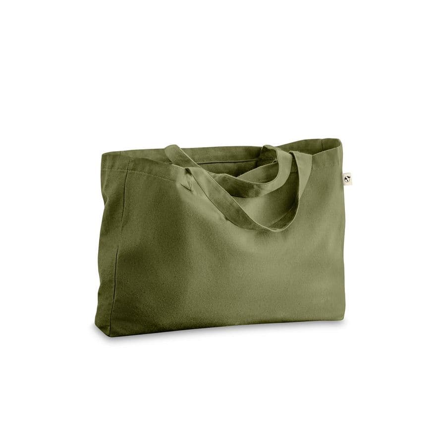 CAMDEN. Väska i bomull (50%), återvunnen bomull (30%) och polyester (20% rPET) (280 g/ m²) Mörkgrön