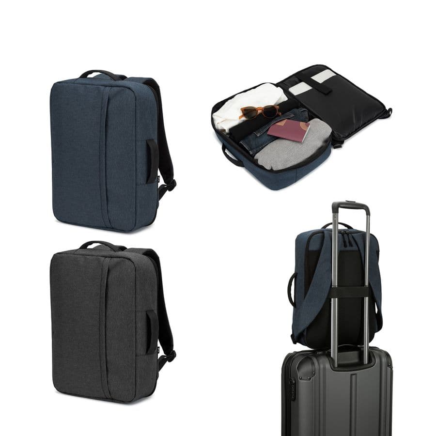 NIAMEY. 15.6" laptopryggsäck i högdensitets 300D återvunnen polyester