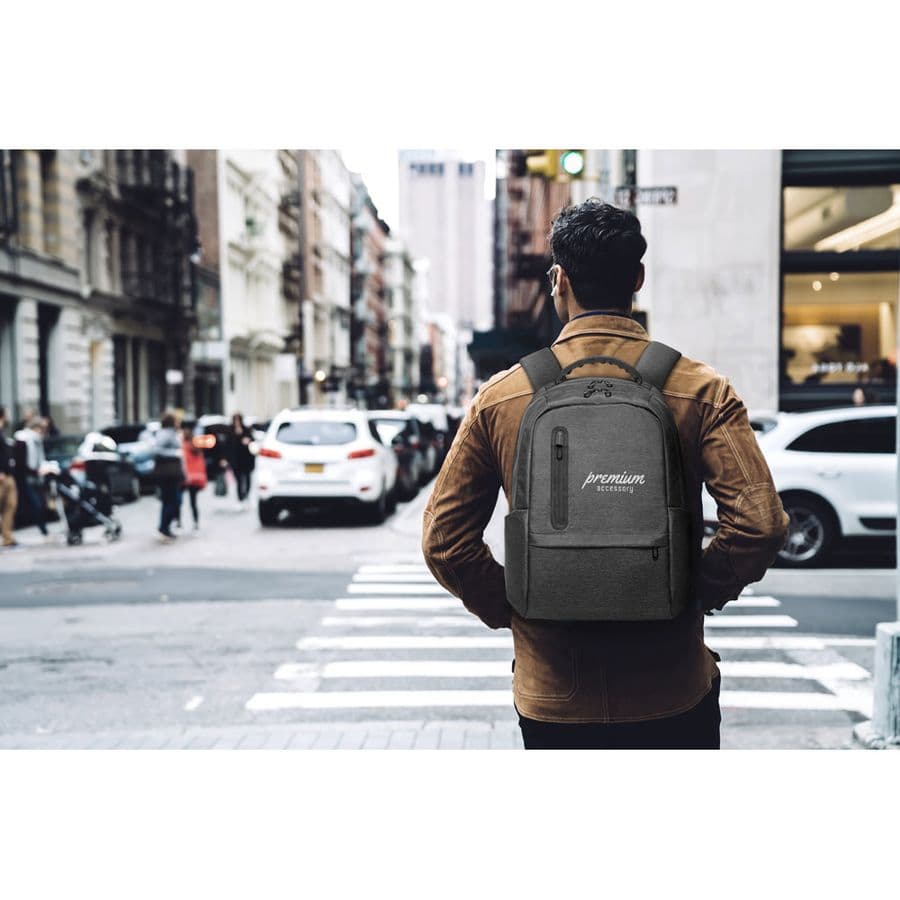 BOSTON. Vattentät 2Tone Nylon 17'' laptopryggsäck