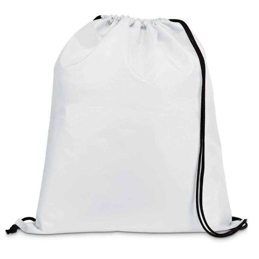 CARNABY. 210D gympapåse med svarta band Vit