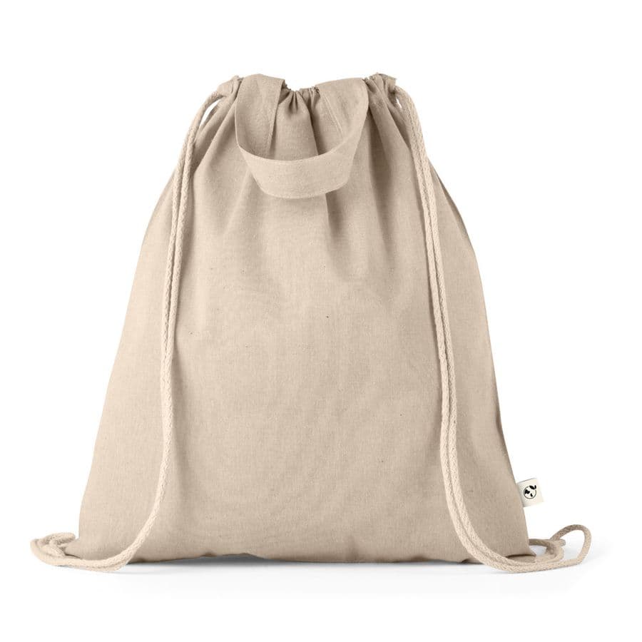 RISSANI. Gympapåse med återvunnen bomull (70%) och polyester (30% rPET) (140 g/m²) Naturfärg