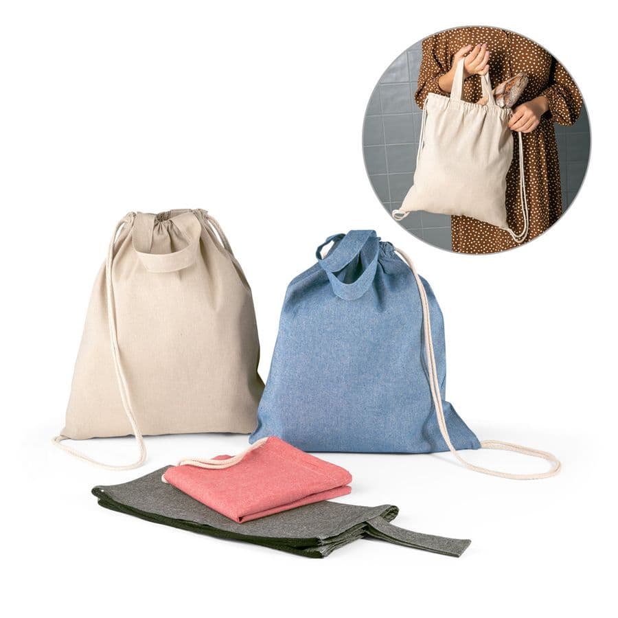 RISSANI. Gympapåse med återvunnen bomull (70%) och polyester (30% rPET) (140 g/m²)
