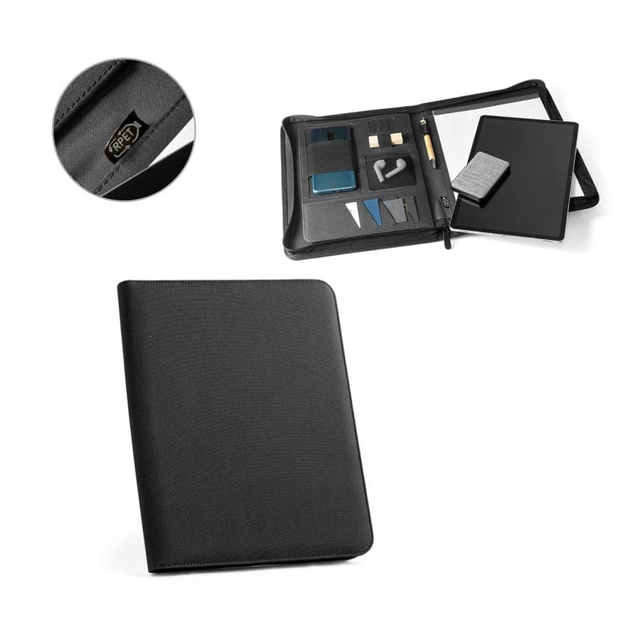 EMERGE FOLDER II. A4-mapp i återvunnen polyester (100% rPET) 300D med dragkedja