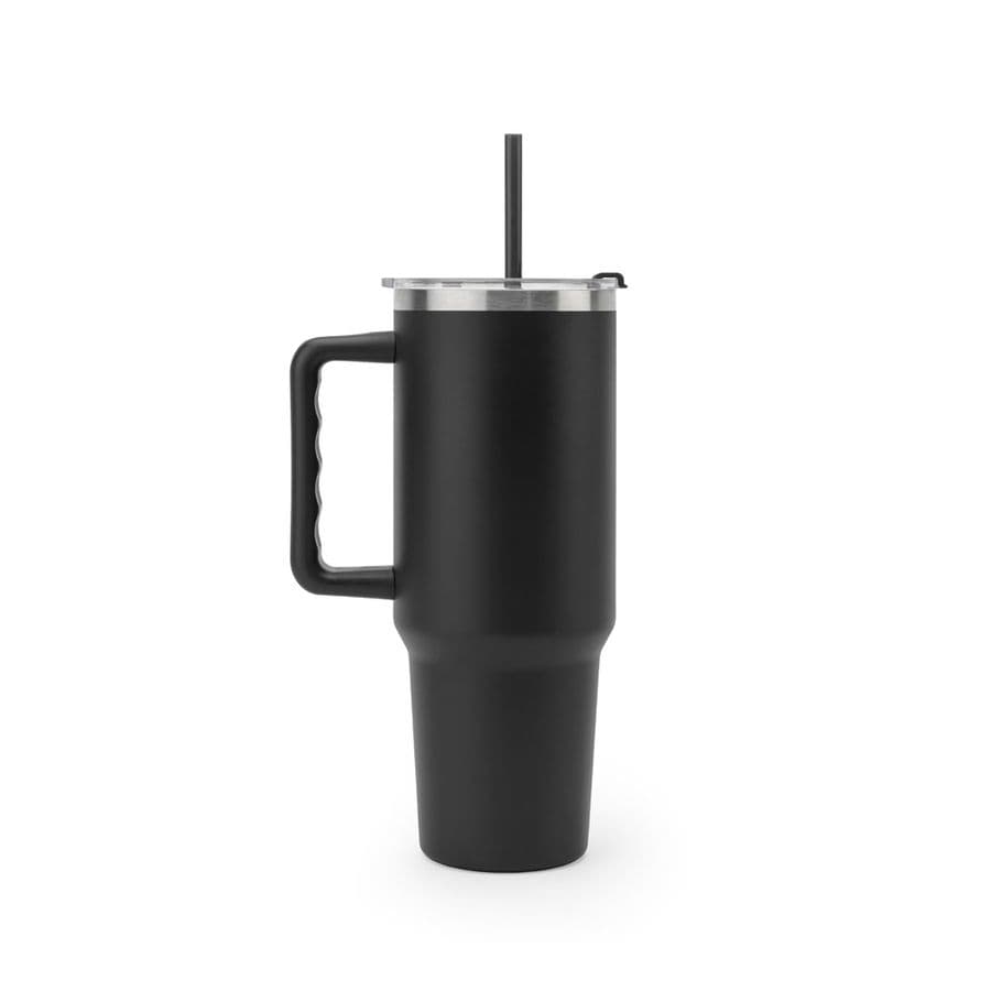 JOYNER XL. Stor termosmugg i rostfritt stål (91 % återvunnen) med vakuumisolerad dubbelvägg och matt yta, 1300 ml