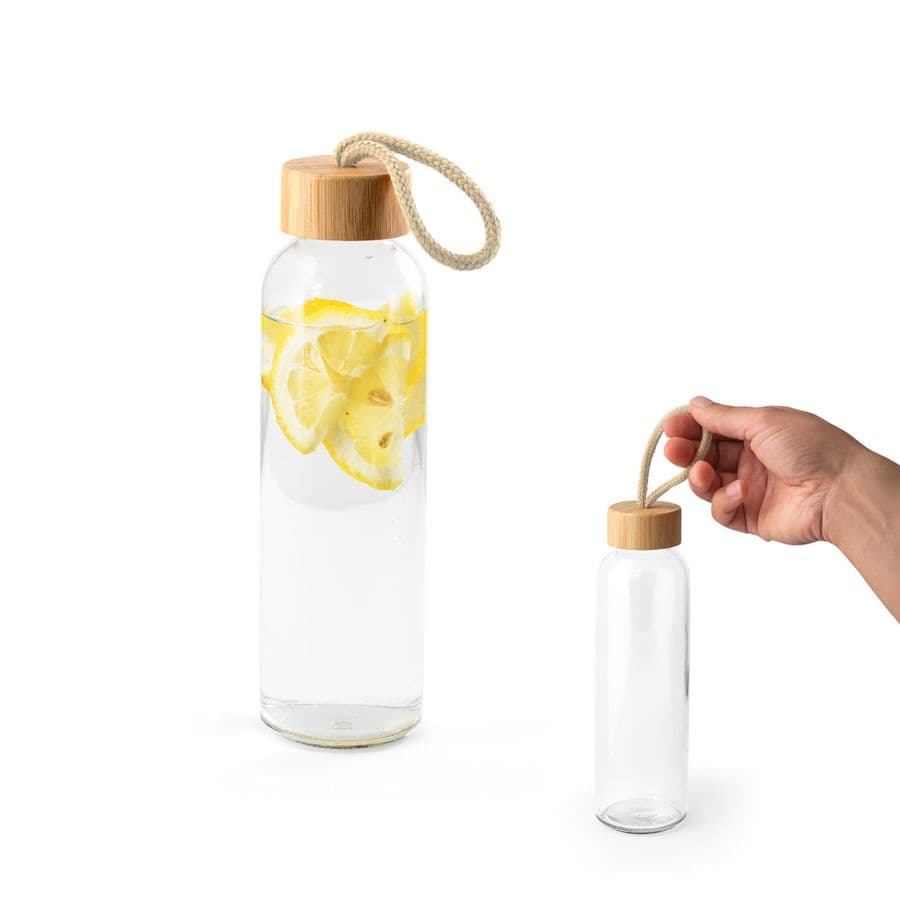 CROSBY. Glasflaska med bambulock, 520 ml