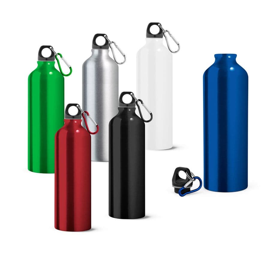 LANDSCAPE L. Sportflaska i aluminium med karbinhake 800 mL