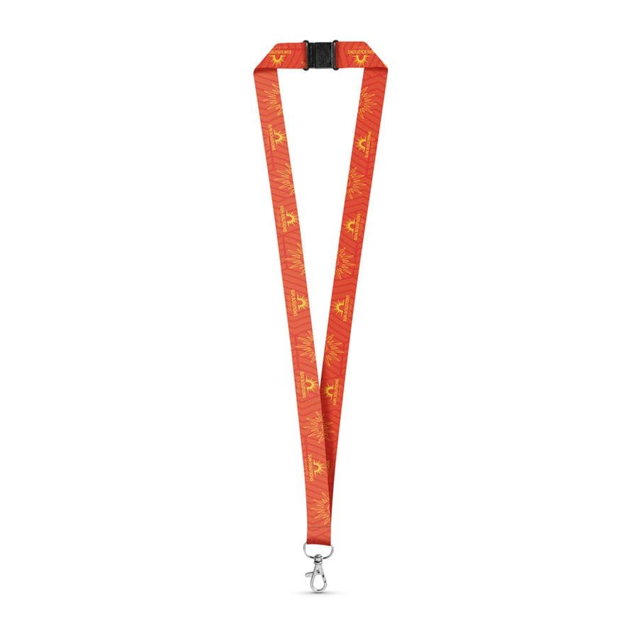 BRISTOL. SET Lanyard SUBLIMATION Long II (20 mm) med 20 mm avtryckarkarbinhake och säkerhetsspänne