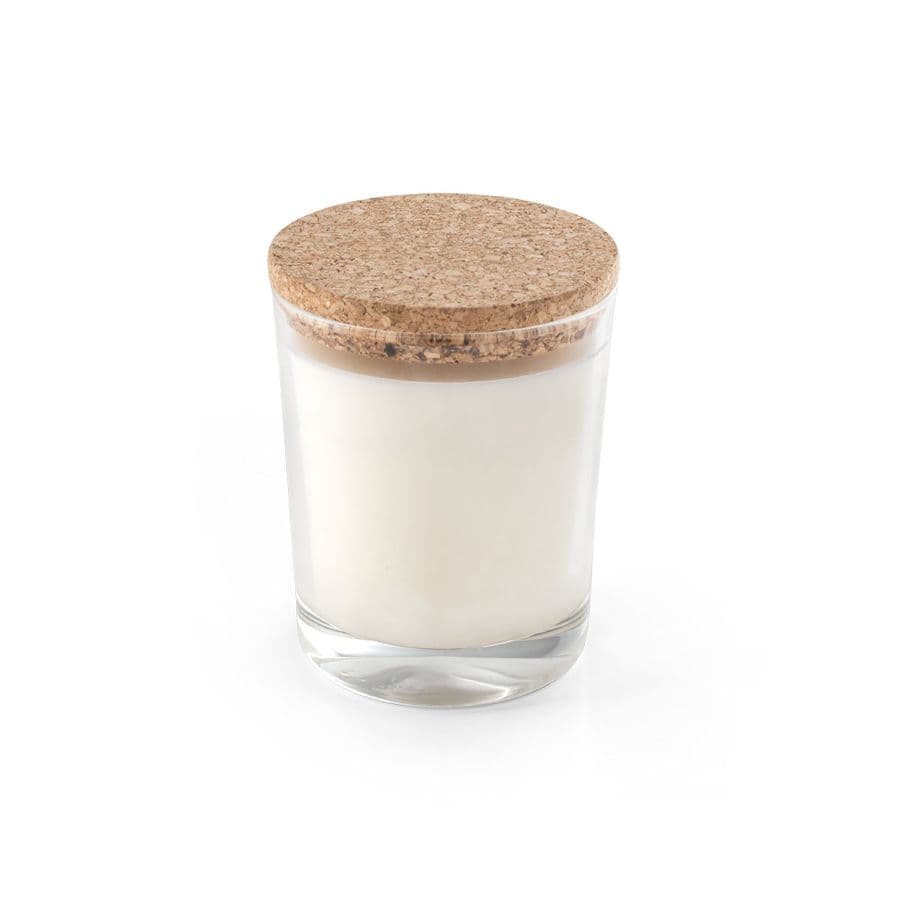 ZEN 180. Aromatiskt ljus i en glaskopp med korklock 180 g Transparent