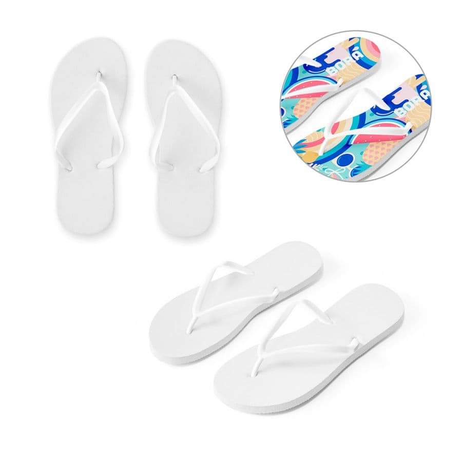 BALI L / XL. Tofflor med helt tryckbara sublimeringssulor