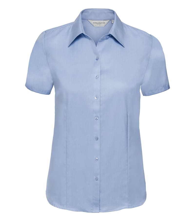 Ladies´ Short Sleeve Herringbone Shirt