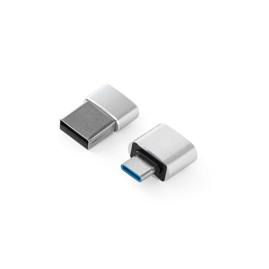 MINSKY. Set med 2 aluminium USB-A / USB-C-adaptrar