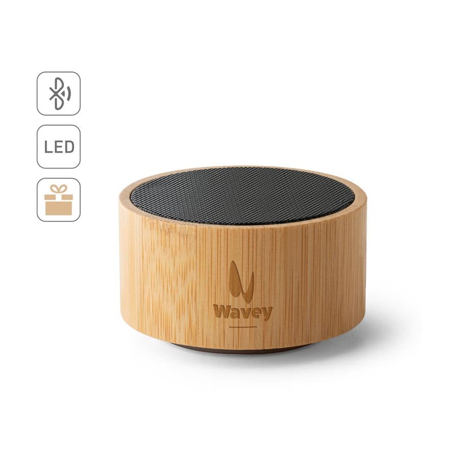 ARBER. Bärbar 3W högtalare med 4h batteritid i bambu och Återvunnen ABS (100% rABS)