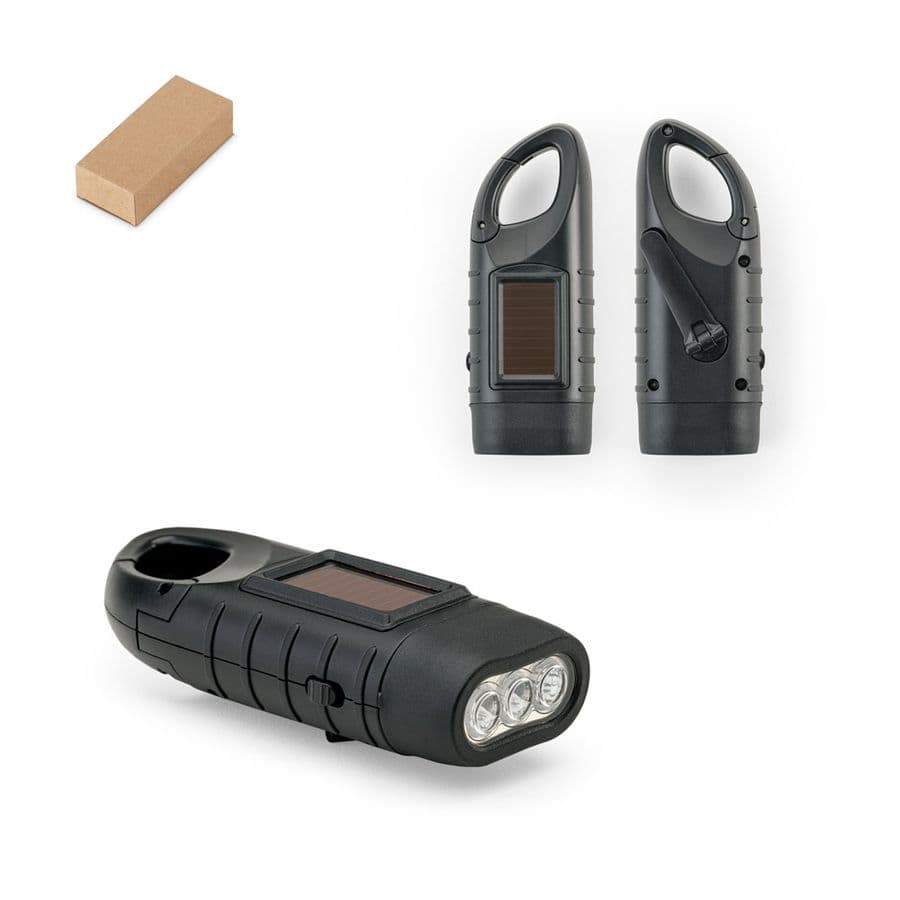 SOLARKY. Kompakt 0'5 W ABS-ficklampa med 3 vita lysdioder och 90 lumen