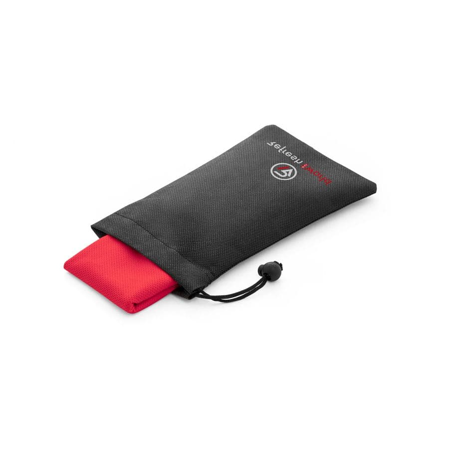 BERNAL. återvunnen polyester (100% rPET) fitness kylhandduk med non-woven påse