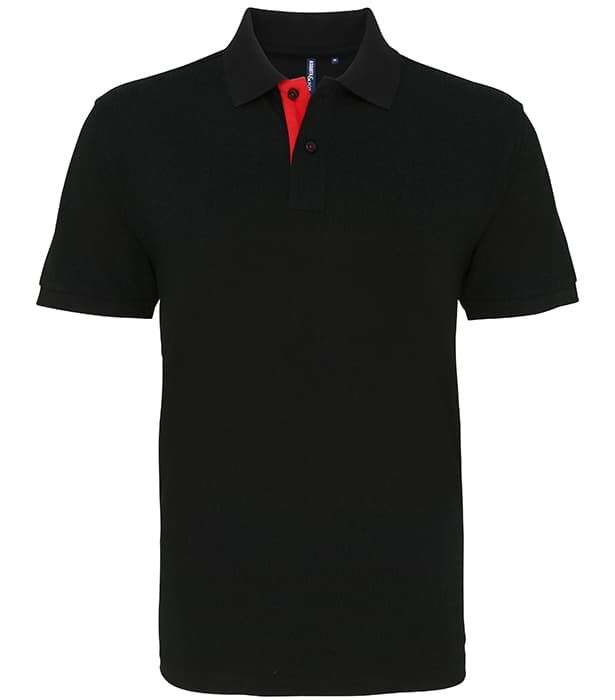 Men's classic fit contrast polo
