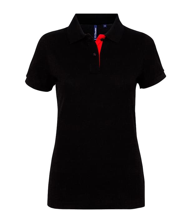 Women's contrast polo