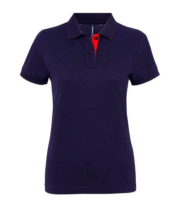 Women's contrast polo