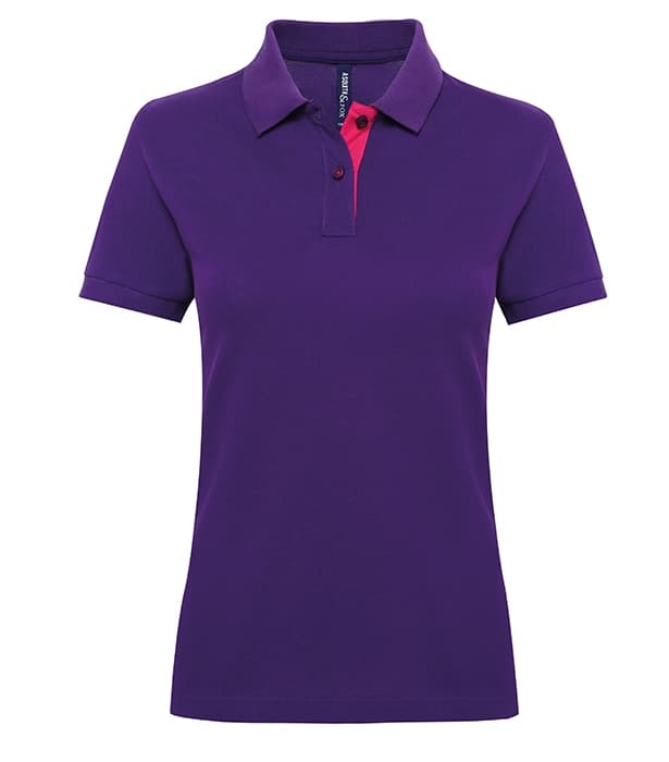 Women's contrast polo