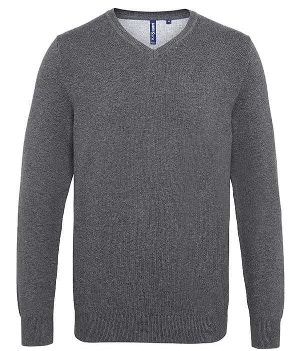 Men's cotton blend v-neck sweater