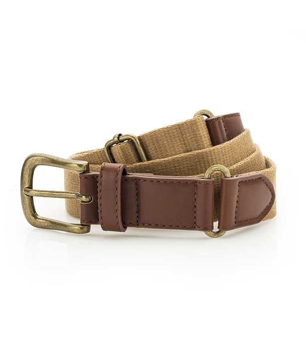 Faux Leather & braid belt