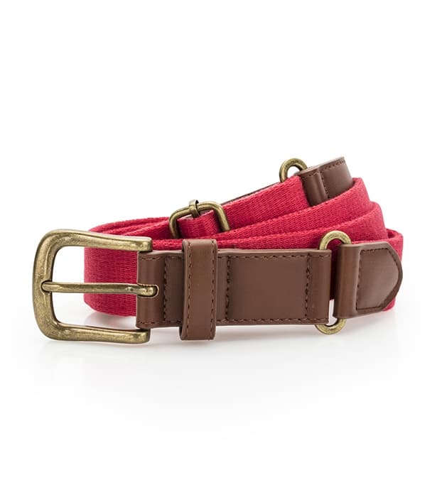 Faux Leather & braid belt