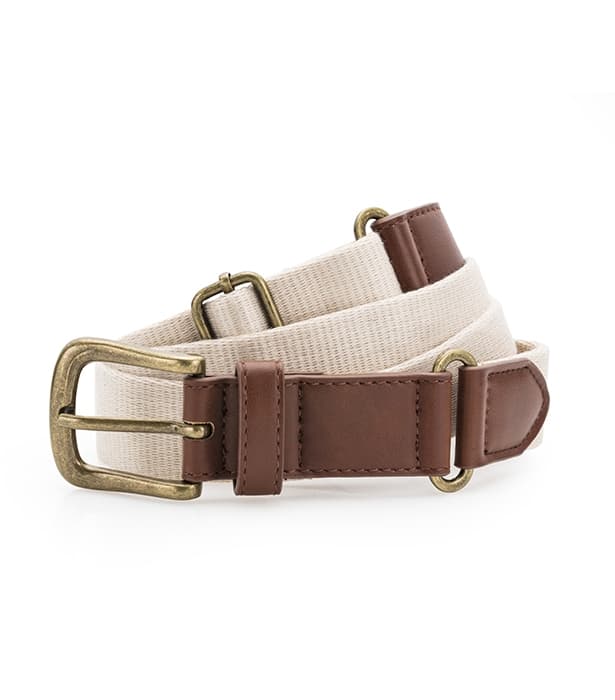 Faux Leather & braid belt