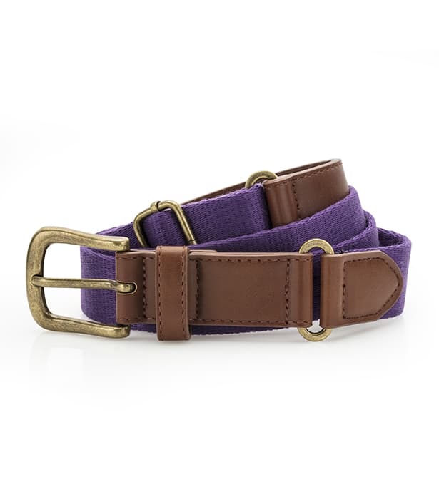 Faux Leather & braid belt