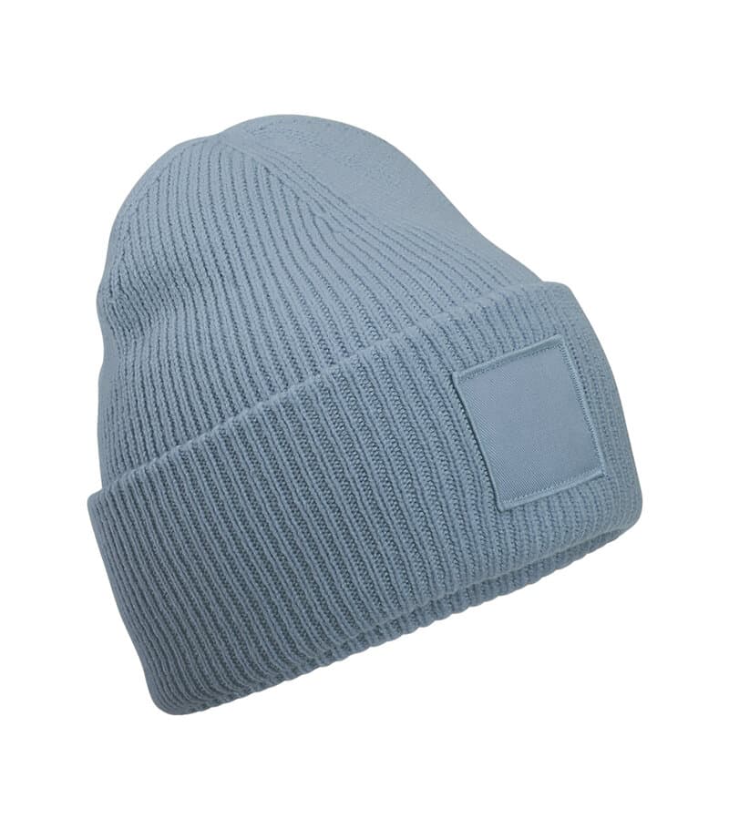 Deep Cuffed Tonal Patch Beanie