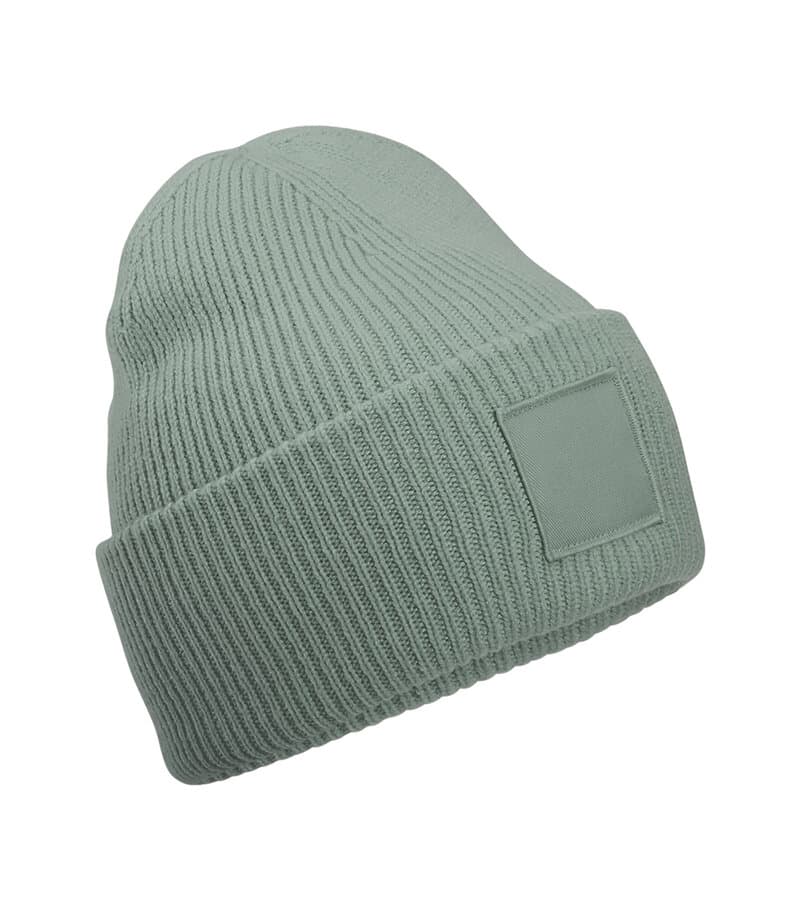 Deep Cuffed Tonal Patch Beanie