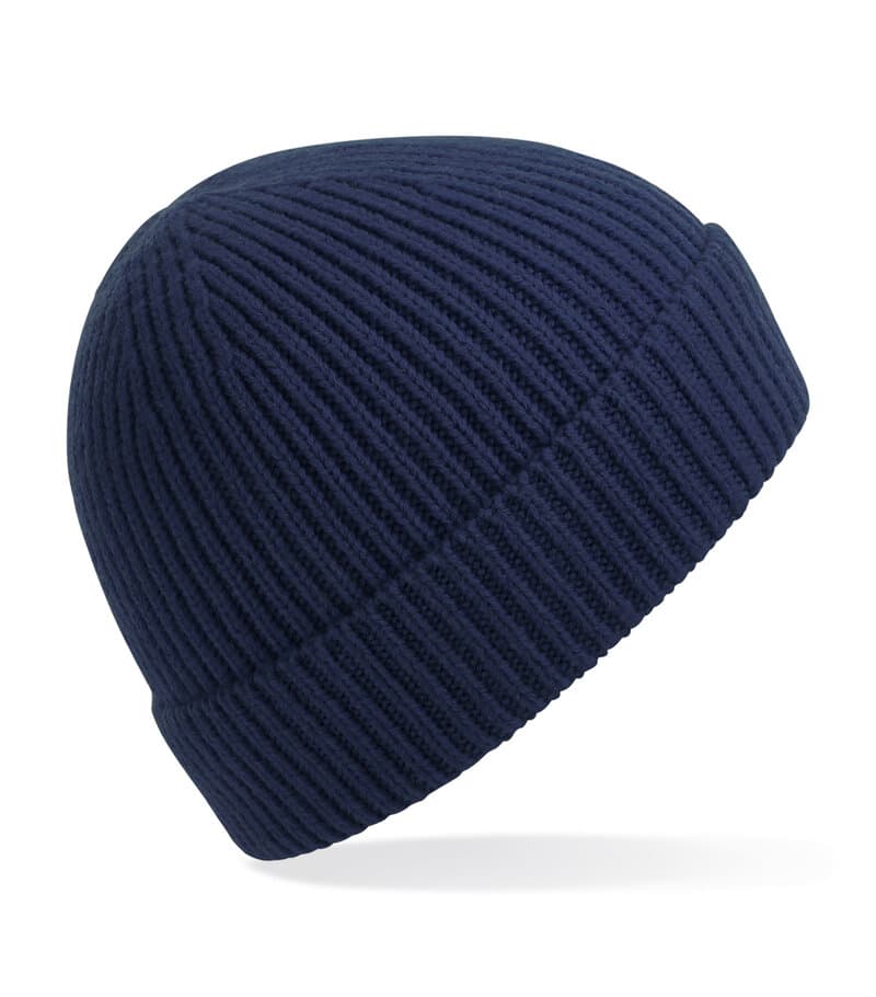 Engineered Knit Ribbed Beanie