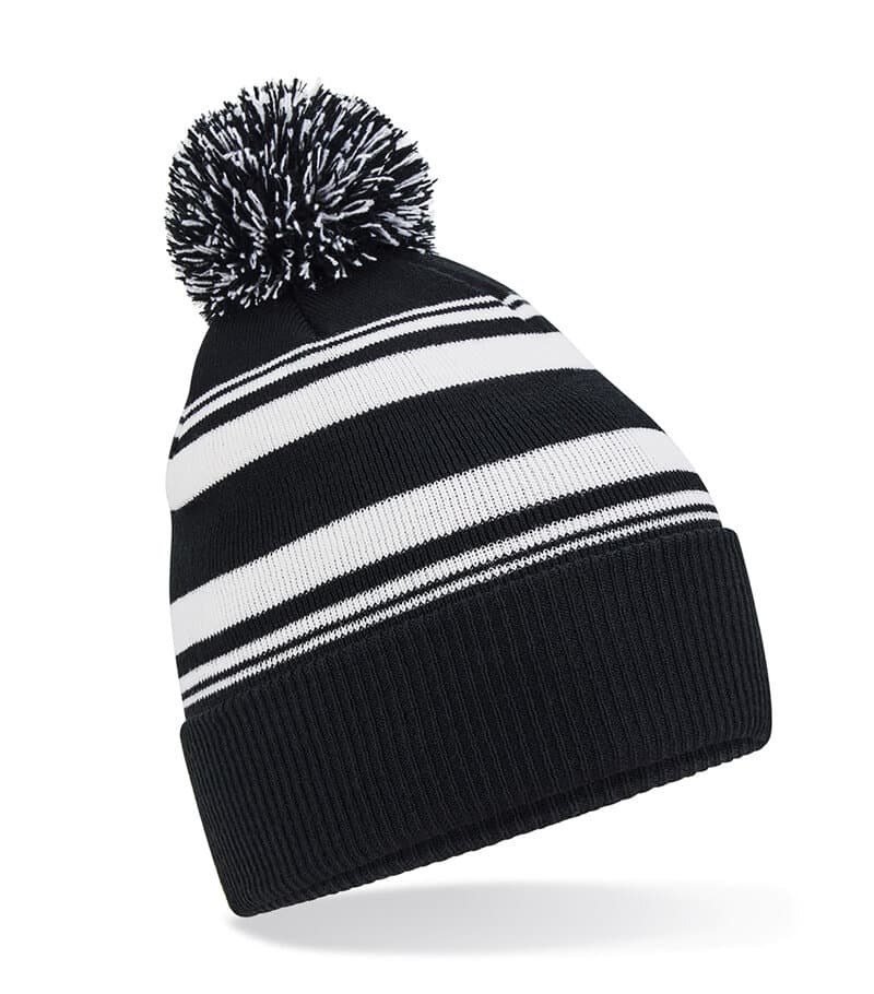 Striped Fan Beanie