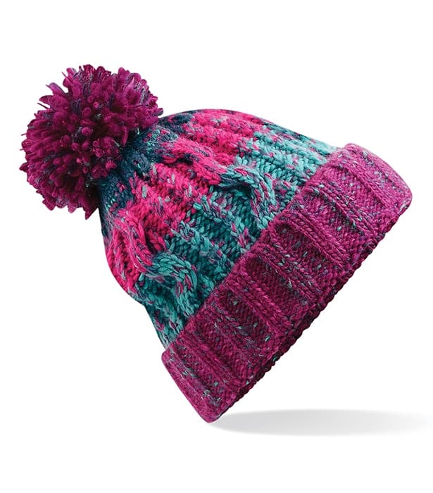 Corkscrew Pom Pom Beanie