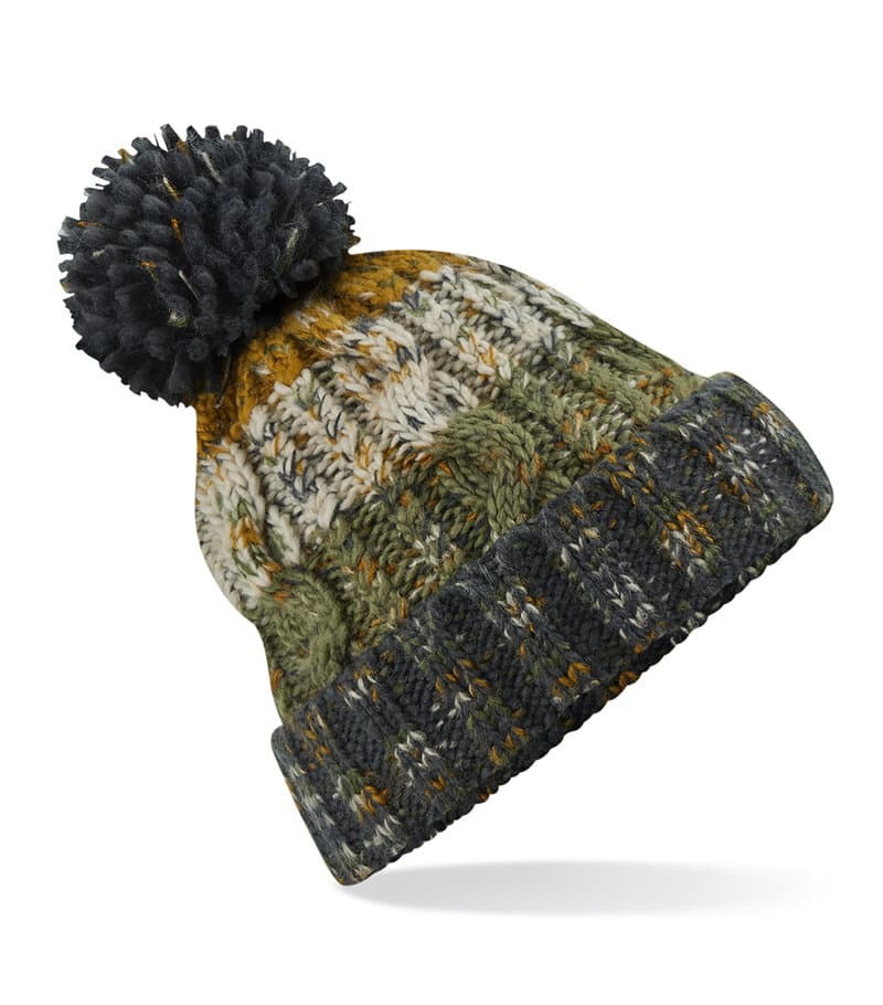 Corkscrew Pom Pom Beanie