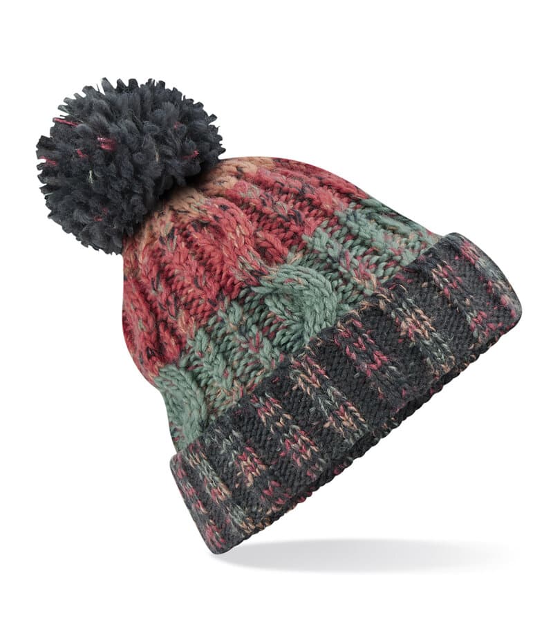 Corkscrew Pom Pom Beanie