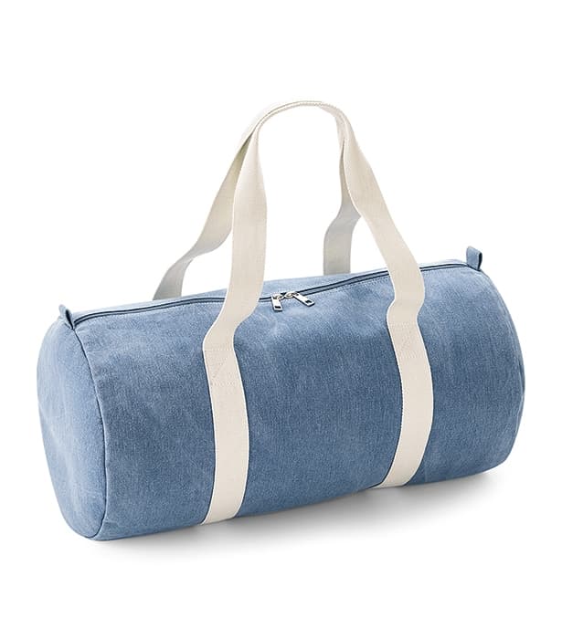 Denim Barrel Bag