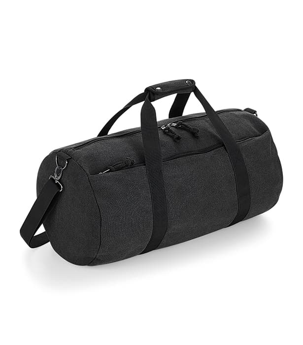 Vintage Canvas Barrel Bag