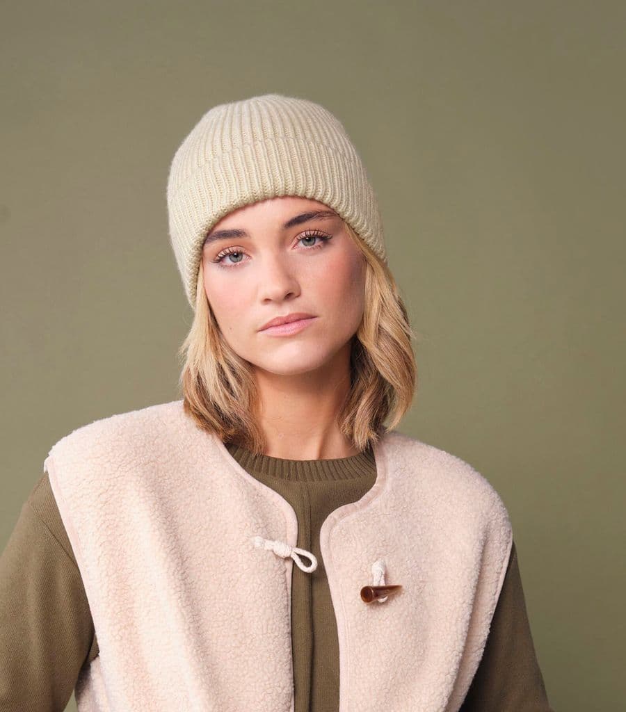 Engineered Knit Ribbed Beanie