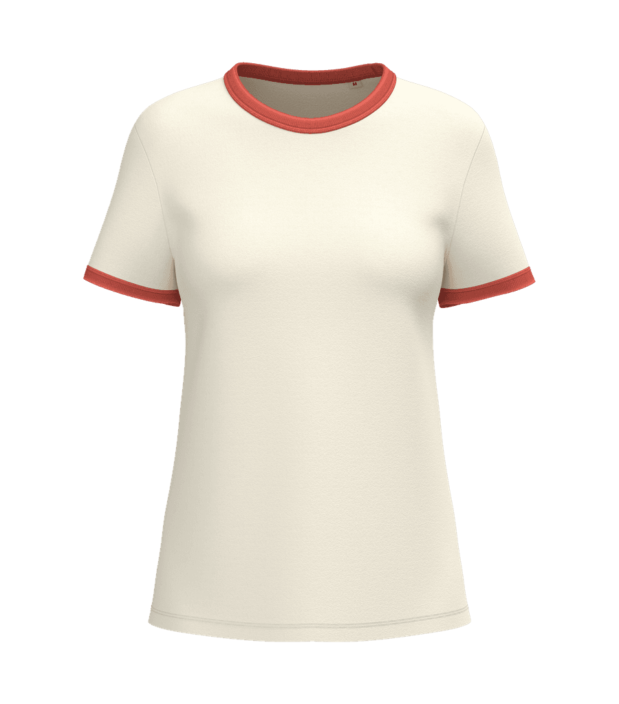 Eco-Friendly Ladies' Ringer T-shirt With Washed Effect Binding
