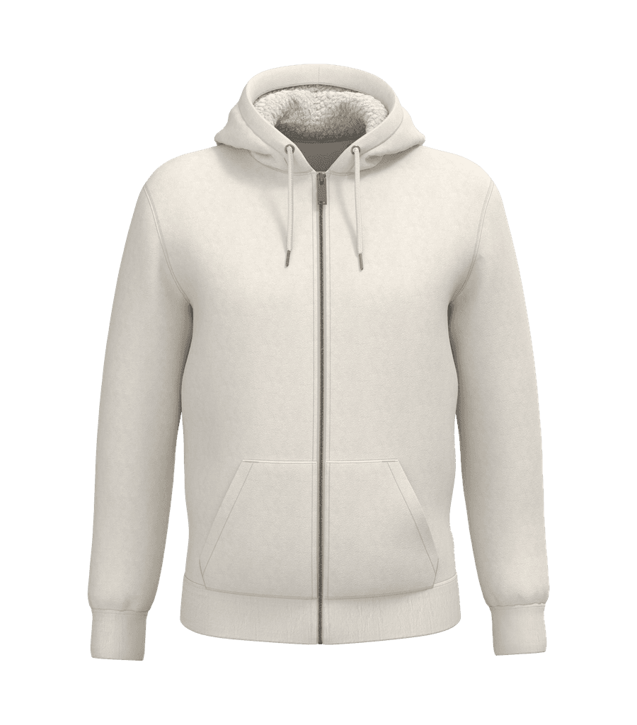 Eco-Friendly Unisex Sherpa-Lined Full Zip Sweatshirt