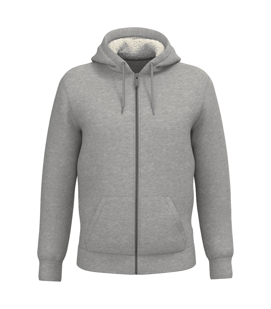 Eco-Friendly Unisex Sherpa-Lined Full Zip Sweatshirt