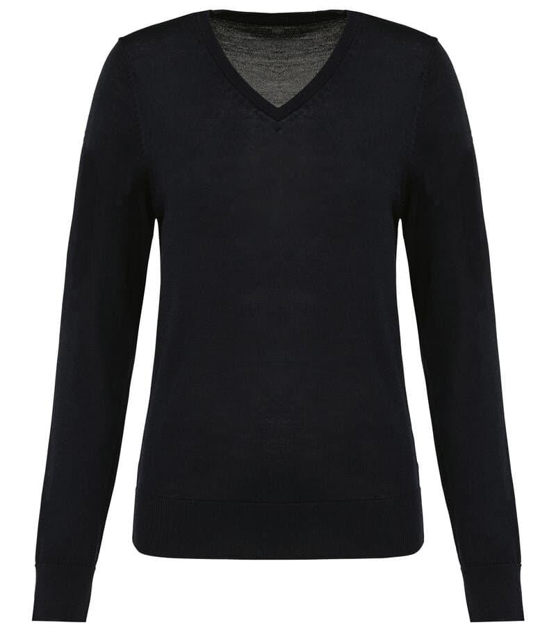 Ladies' V-neck Merino Jumper
