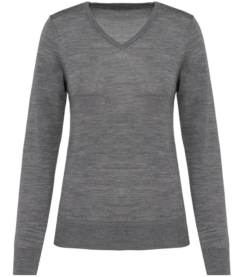 Ladies' V-neck Merino Jumper
