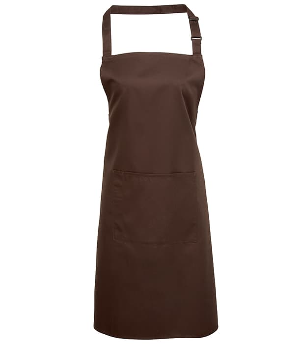 Colours bib apron with pocket