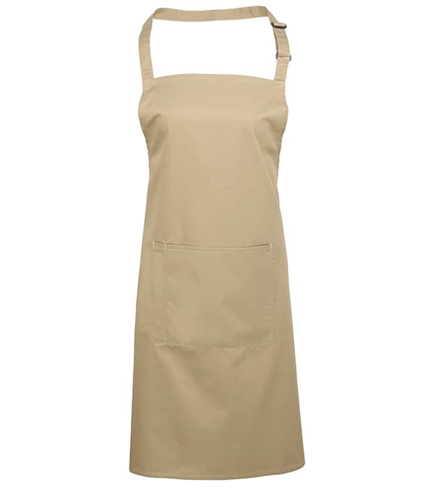 Colours bib apron with pocket