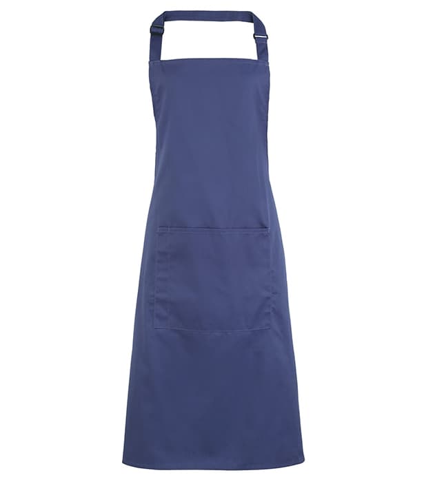 Colours bib apron with pocket